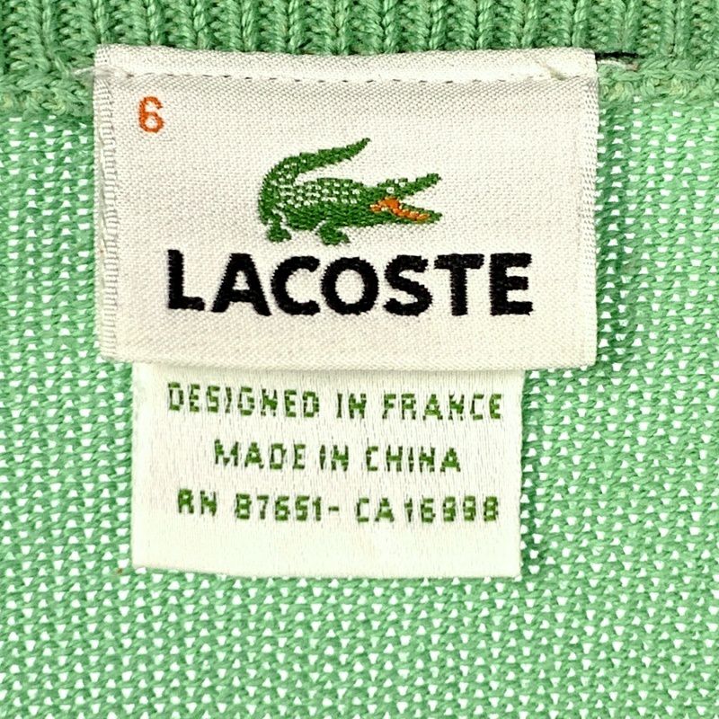 古着 LACOSTE ワンポイント Vネックニット | Flamingo Online 古着屋