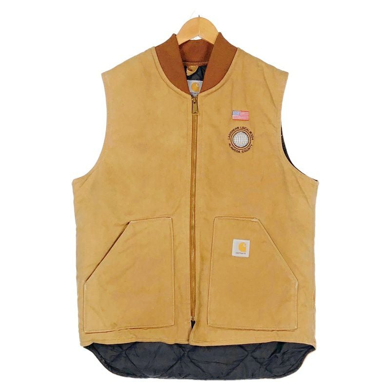Carhartt オレンジ ジップアップベスト Sサイズ 古着 80s カーハート carhartt ジップアップベスト | Flamingo Online