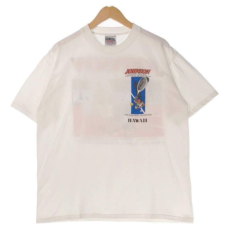 激レア　90s usa製ONEITA SLAP magazineロゴ Tシャツ 古着 90s USA製 ONEITA テニスプリントTシャツ | Flamingo Online 古着