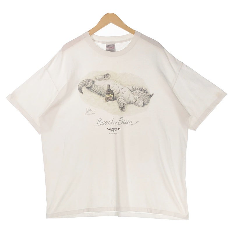 90s USA製 ONEITA ネコプリントTシャツ