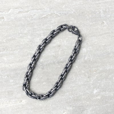 ブロック デザイン ブレスレット シルバー | Flamingo Online 古着屋 