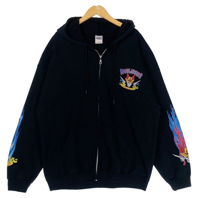 古着 袖プリント ジップパーカー | Flamingo Online 古着屋フラミンゴ