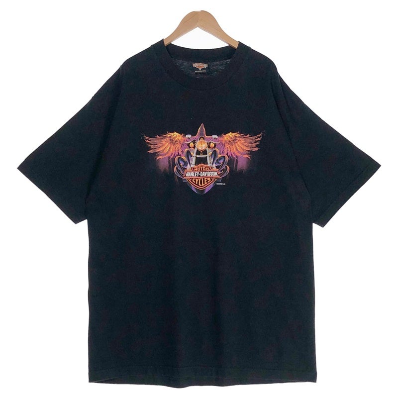古着 Tシャツ 新品あり バイク モーターサイクル プリントTシャツ メンズXL 古着 ブラック 黒