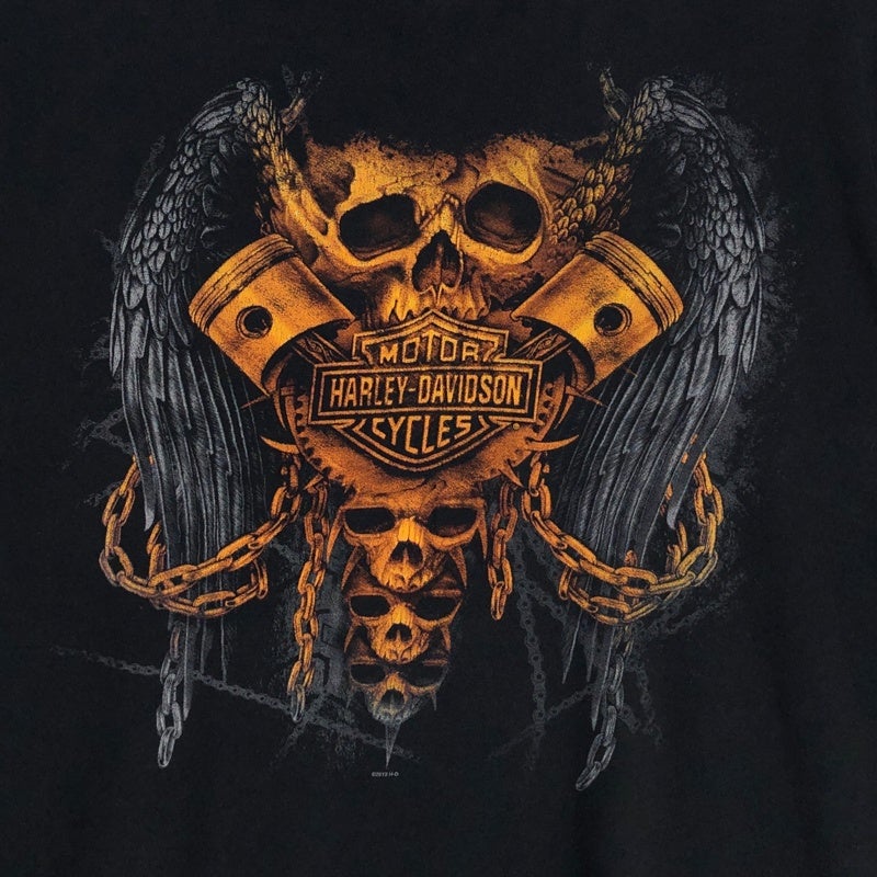 古着 HARLEY-DAVIDSON スカル プリント Tシャツ | Flamingo Online