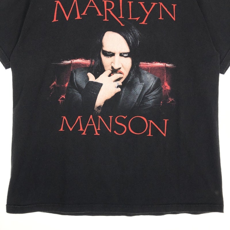 マリリンマンソン　00s バンドt 古着 00s USA製 Marilyn Manson BIG フォト ハード ロック バンド T