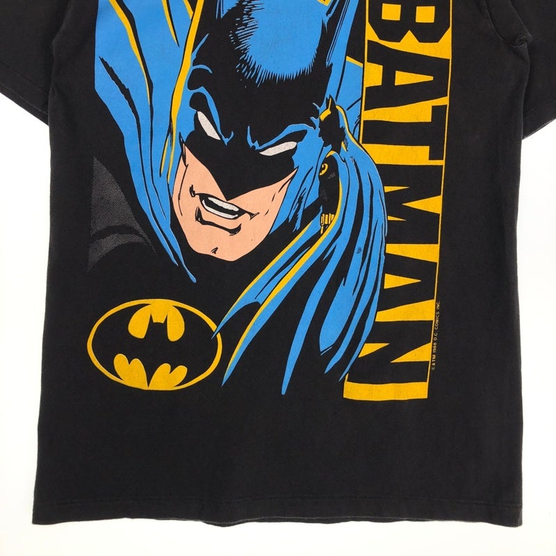 90s BAT MANファブリック布キルトmade in usa 古着 80s USA製 BATMAN 大判プリントTシャツ | Flamingo Online 古着屋