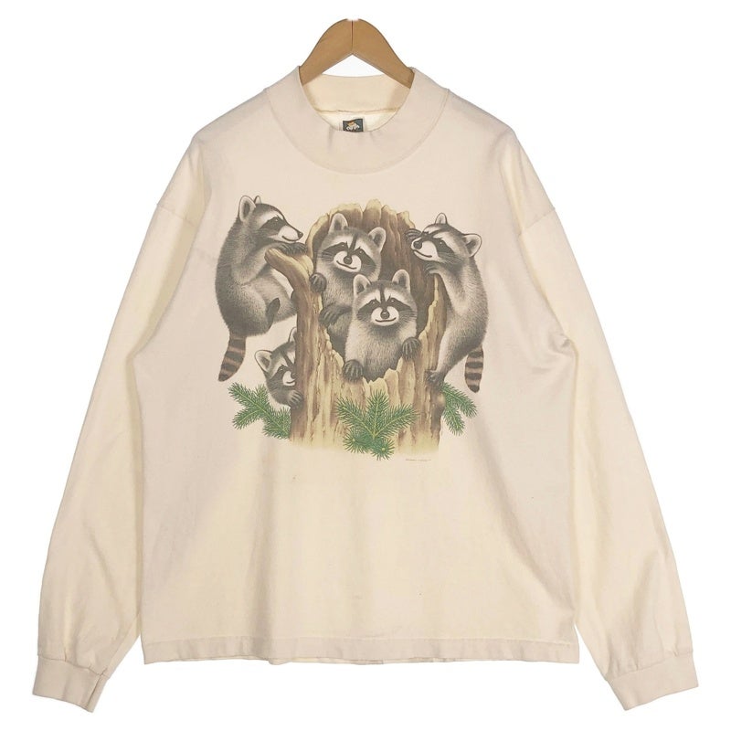 古着 90s USA製 アライグマプリント ロングTシャツ | Flamingo Online
