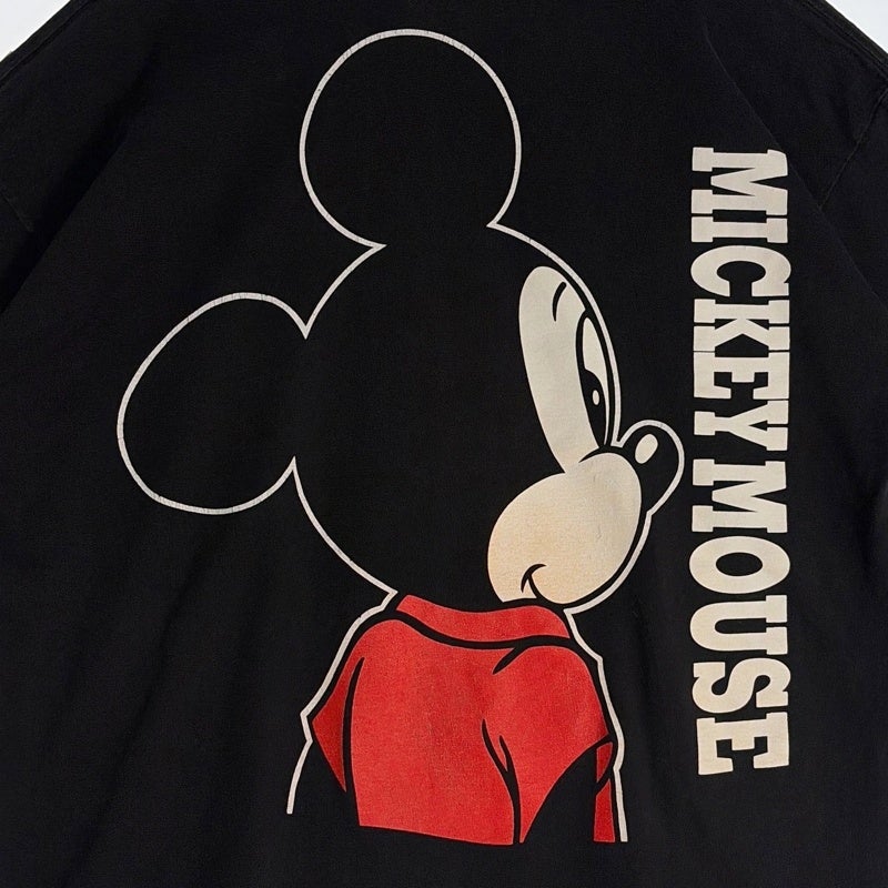 90s USA製 Disney Designs ミッキーマウス Tシャツ L 黒 古着 90s Disney DESIGNS ミッキーマウス プリントTシャツ | Flamingo