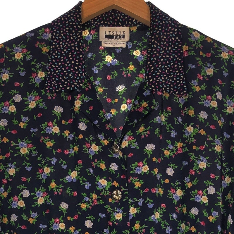 美品 collectif 花柄 シャツワンピース ベルト付き XL レトロ 古着 花柄 ベルト付き ワンピース | Flamingo Online 古着屋フラミンゴ