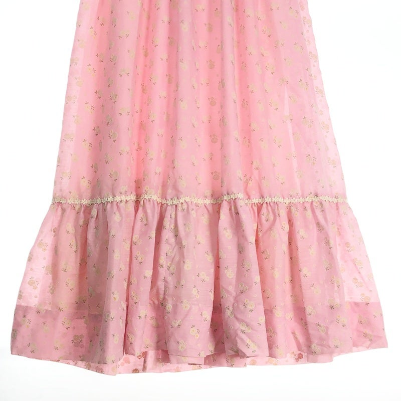古着 70s 花柄 レース付き ティアード ワンピース | Flamingo Online