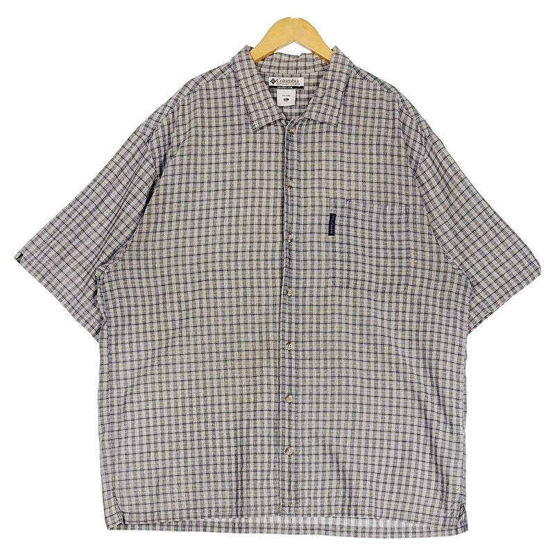 古着 70s VINTAGE ヴィンテージ レーヨンシャツ check 開襟 ボックス