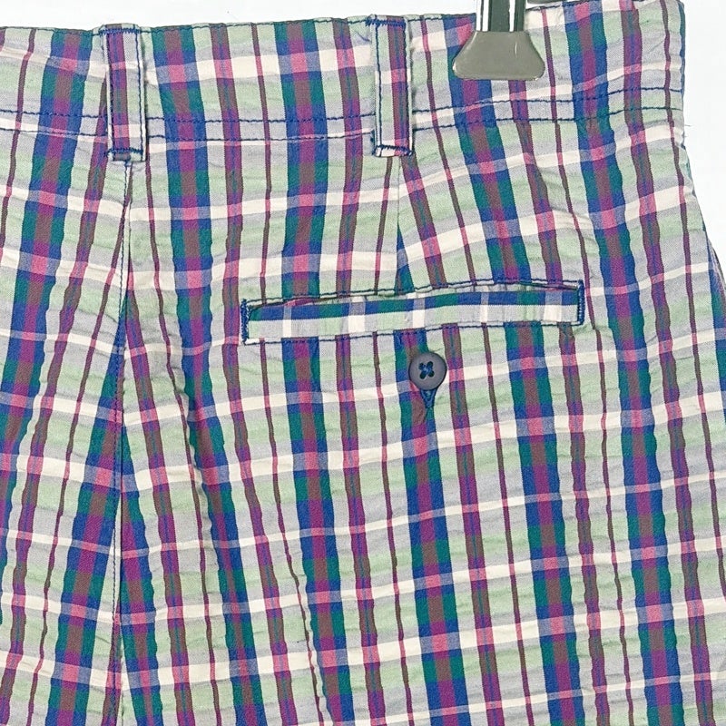 古着 90s EddieBauer 黒タグ シアサッカー チェックパンツ | Flamingo