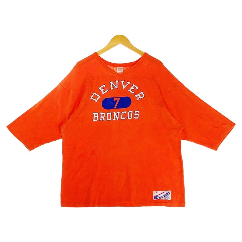 古着 80s champion DENVER BRONCOS 3段プリトン フットボールTシャツ