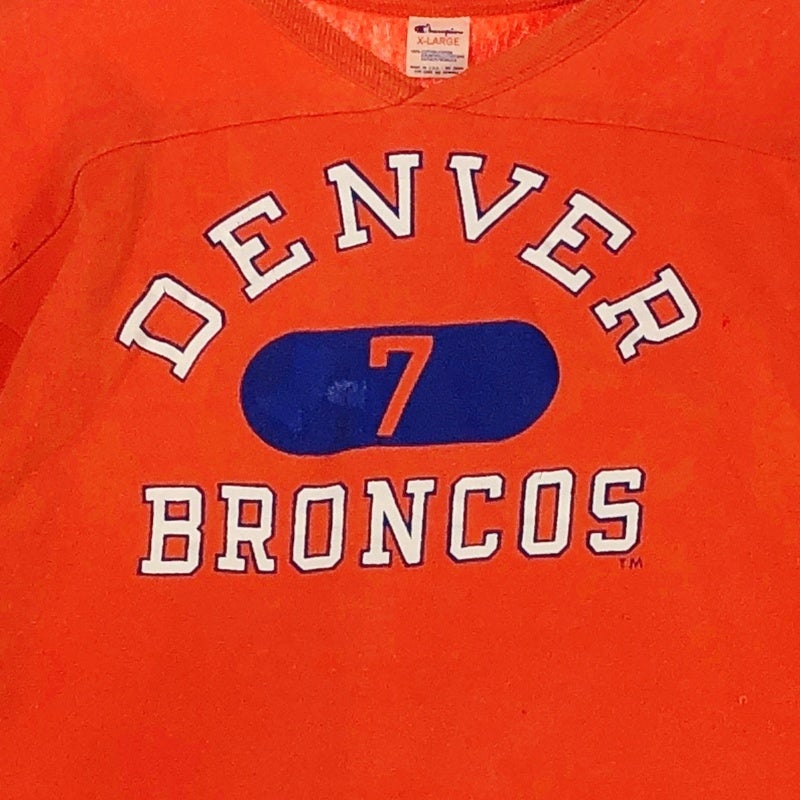古着 80s champion DENVER BRONCOS 3段プリトン フットボールTシャツ