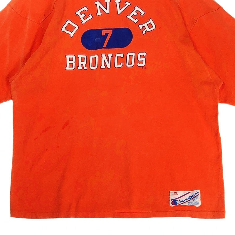 古着 80s champion DENVER BRONCOS 3段プリトン フットボールTシャツ