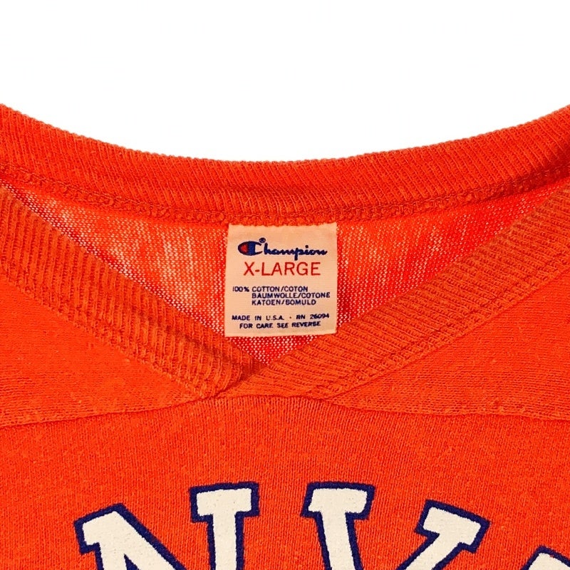 古着 80s champion DENVER BRONCOS 3段プリトン フットボールTシャツ