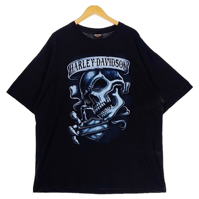 Harley-Davidson スカルプリント Tシャツ 古着 HARLEY-DAVIDSON スカル プリント Tシャツ | Flamingo Online