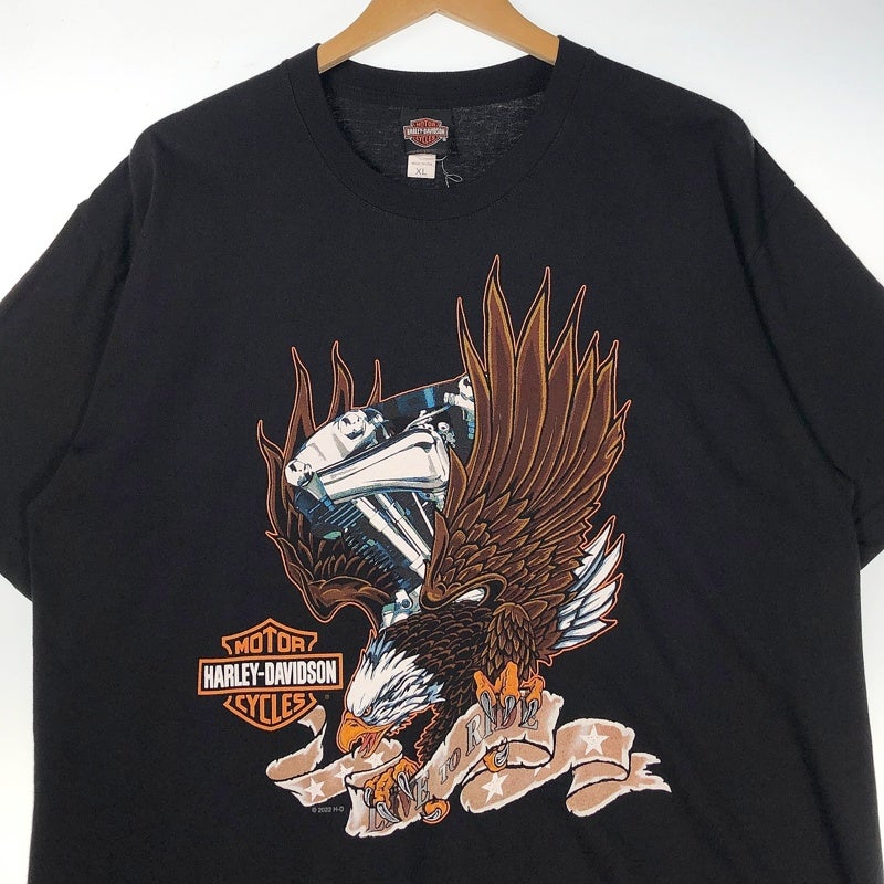 HARLEY-DAVIDSON イーグル エンジン プリントTシャツ | Flamingo