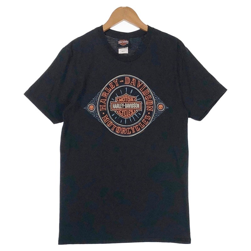 HARLEY-DAVIDSON ディーラー バイクイラスト Tシャツ | Flamingo