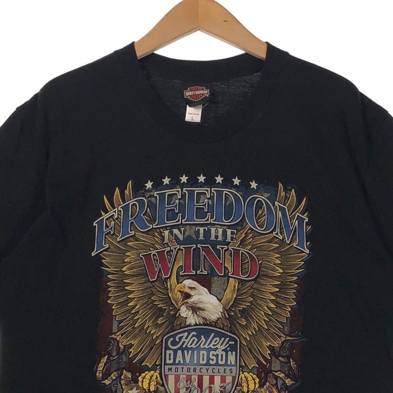 HARLEY-DAVIDSON FREEDOM IN THE WINDイーグル プリントTシャツ