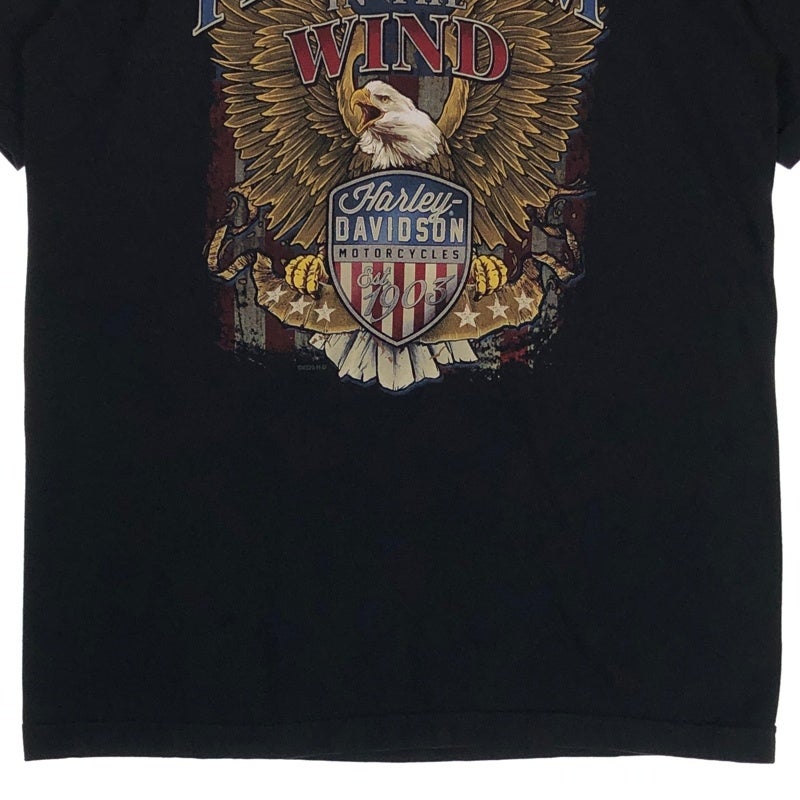 HARLEY-DAVIDSON FREEDOM IN THE WINDイーグル プリントTシャツ
