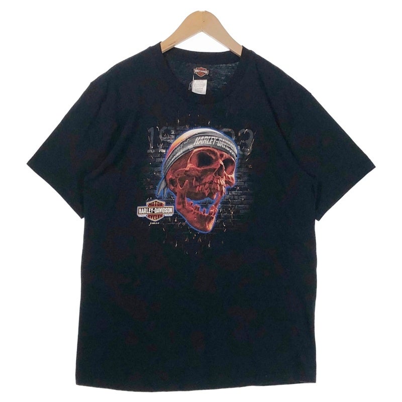 HARLEY-DAVIDSON バンダナスカル プリントTシャツ | Flamingo Online