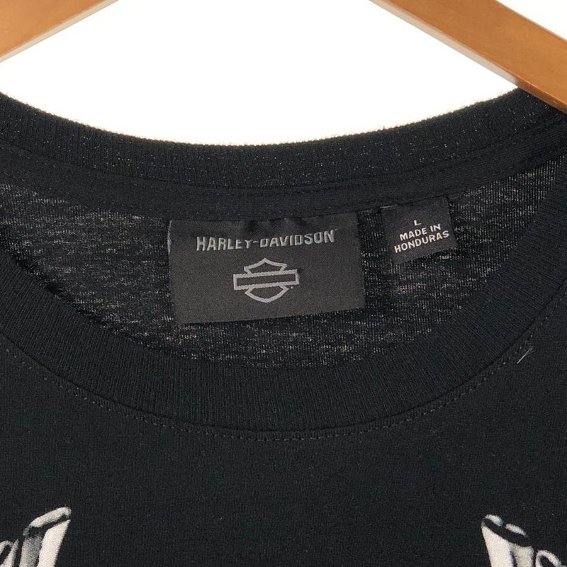 HARLEY-DAVIDSON ピンナップガール＆イーグルプリント Tシャツ