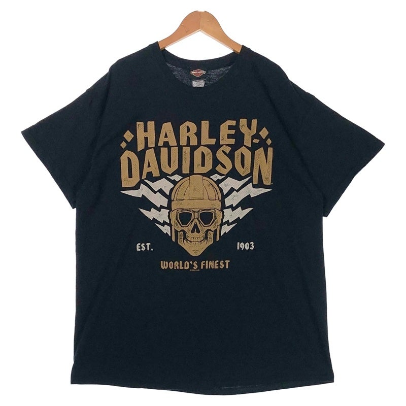 HARLEY-DAVIDSON WORLDS FINEST スカル プリントTシャツ | Flamingo