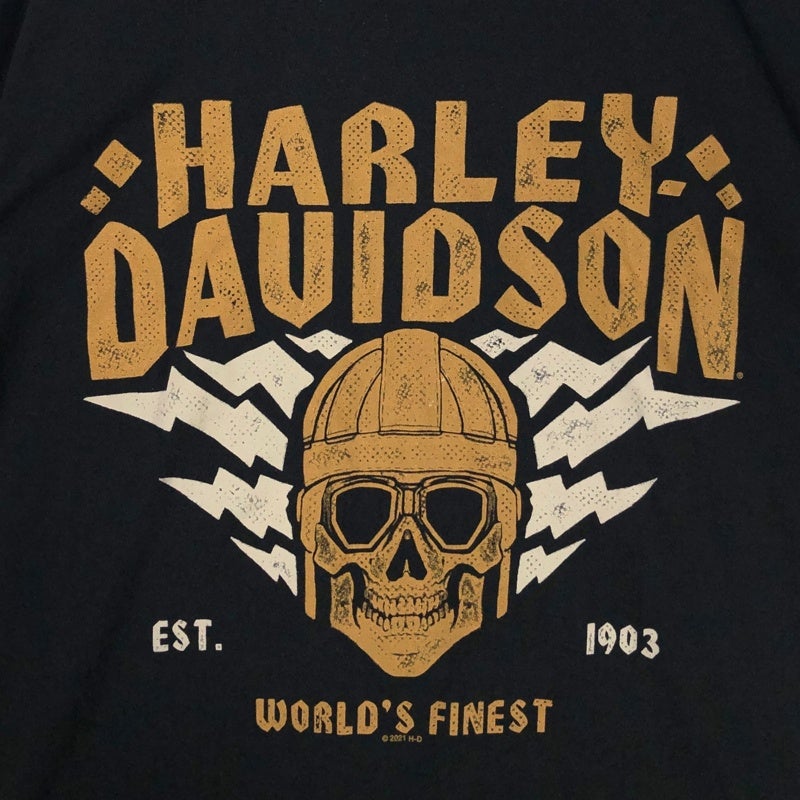 HARLEY-DAVIDSON WORLDS FINEST スカル プリントTシャツ | Flamingo