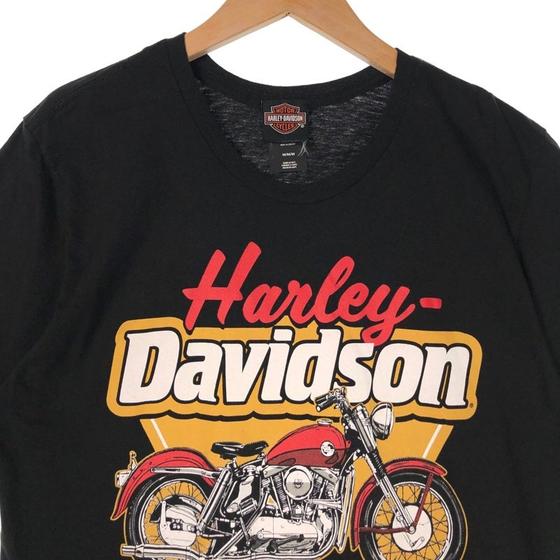 HARLEY-DAVIDSON ディーラー バイクイラスト Tシャツ | Flamingo