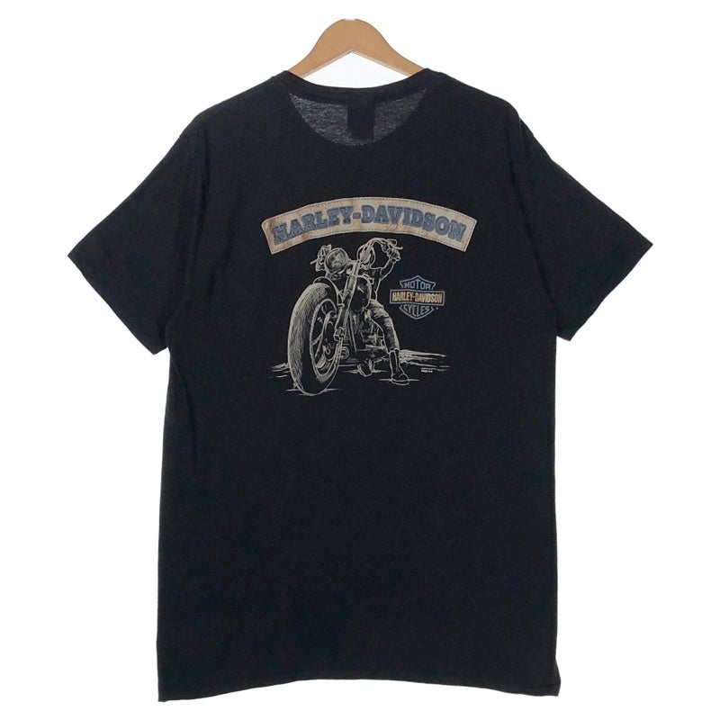 HARLEY-DAVIDSON スケッチ風 ライダープリント Tシャツ | Flamingo