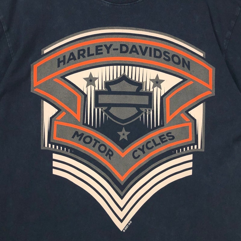 HARLEY-DAVIDSON ロゴ フェード Tシャツ | Flamingo Online 古着屋