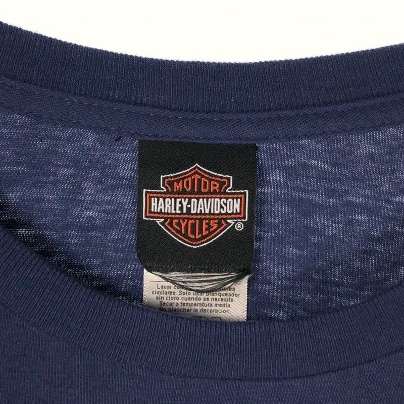 HARLEY-DAVIDSON ESTABLISHED ライダープリント ロゴ Tシャツ