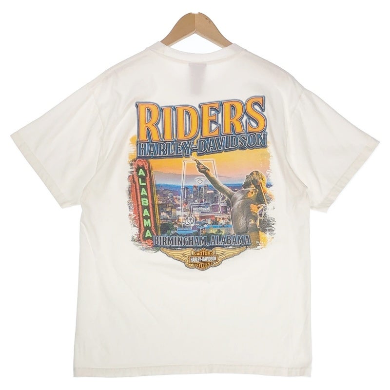 HARLEY-DAVIDSON 胸ポケット付 ALABAMAディーラー プリントTシャツ