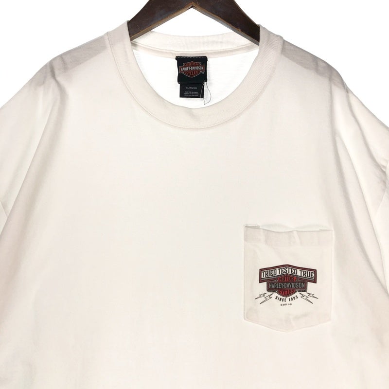 HARLEY-DAVIDSON 胸ポケット付 ワンポイント ロゴ ビッグサイズ T