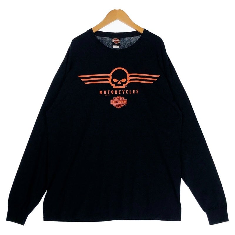 HARLEY-DAVIDSON スカル＆ロゴ プリント ロンT | Flamingo Online 古着