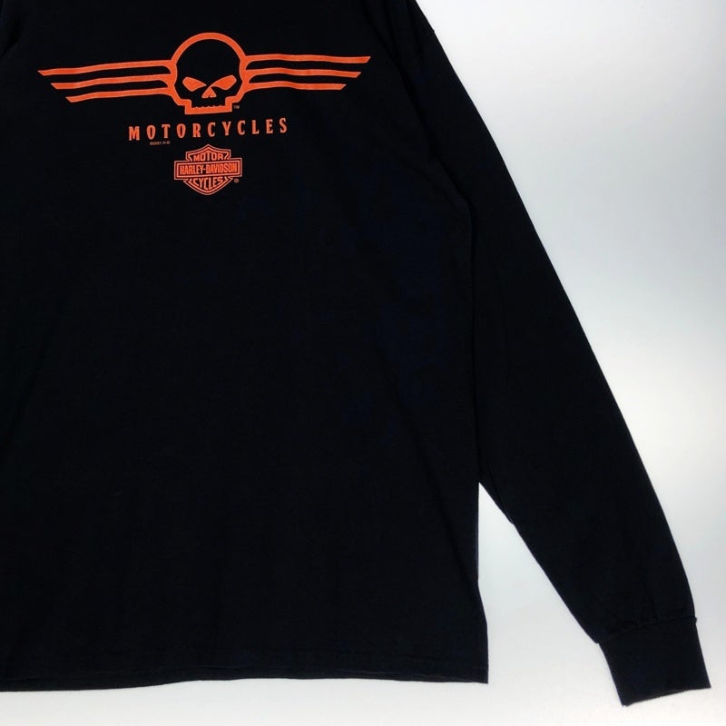 HARLEY-DAVIDSON スカル＆ロゴ プリント ロンT | Flamingo Online 古着