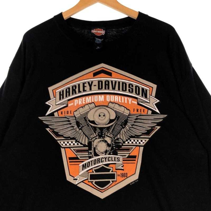 HARLEY-DAVIDSON エンジンプリント ロンT | Flamingo Online 古着屋