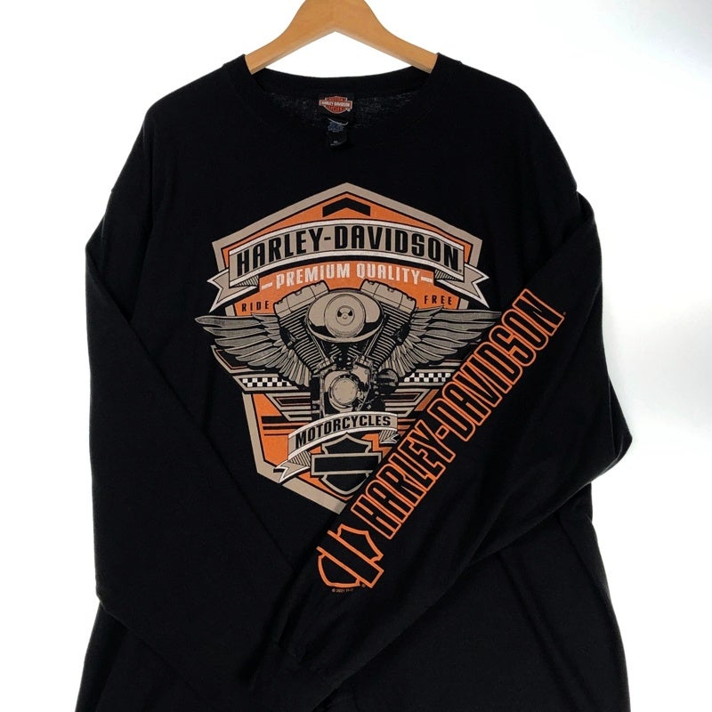 HARLEY-DAVIDSON エンジンプリント ロンT | Flamingo Online 古着屋