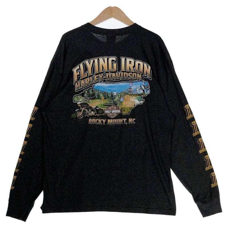 HARLEY-DAVIDSON 袖プリント FLYING IRON ディーラー ロンT | Flamingo