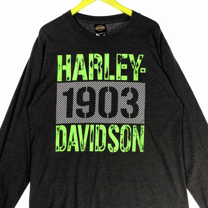 HARLEY-DAVIDSON ナンバリング ロゴプリント ロンT | Flamingo Online