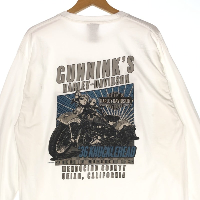 HARLEY-DAVIDSON 36sナックルヘッド イラスト ロンT | Flamingo Online