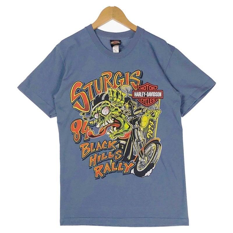 HARLEY-DAVIDSON ゾンビ風スカル コミック プリントTシャツ | Flamingo