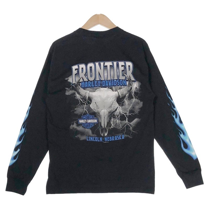 HARLEY-DAVIDSON リーパー系 ファイヤー カウスカルプリント ロンT