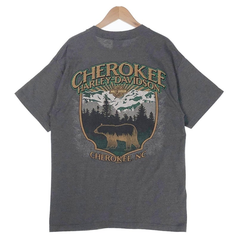 HARLEY-DAVIDSON 胸ポケット付 CHEROKEE ディーラー ベアプリントT