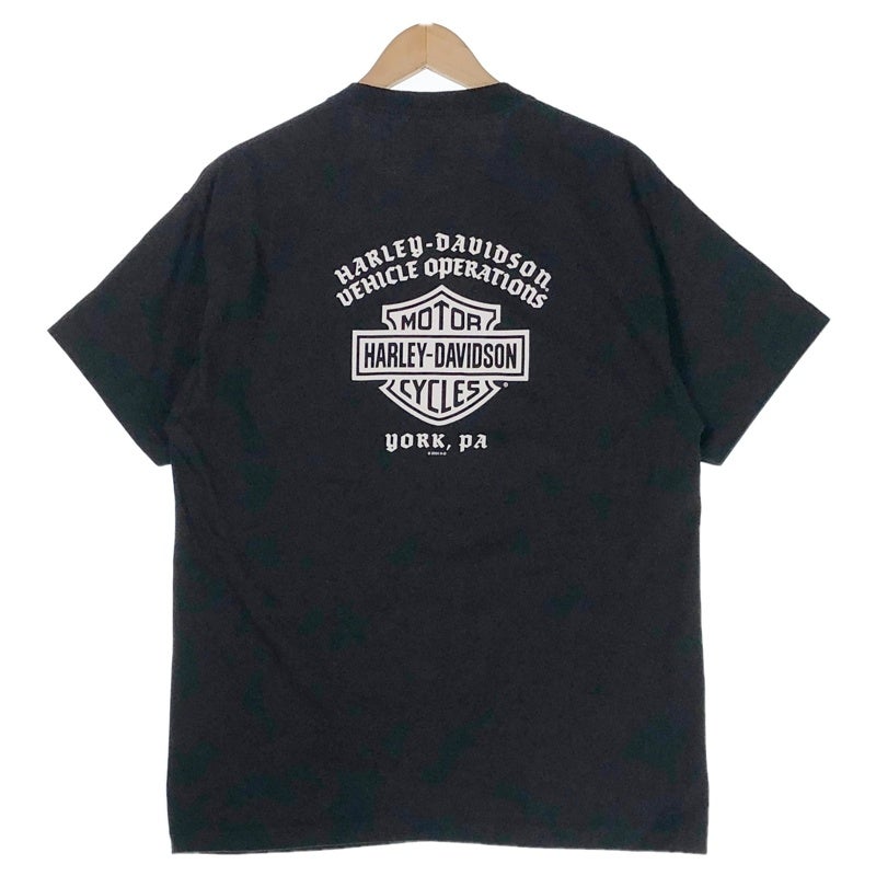 HARLEY-DAVIDSON サンタクロース バー＆シールドロゴ プリントTシャツ