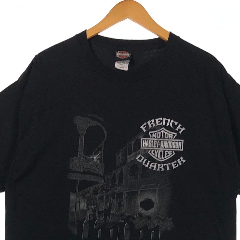 HARLEY-DAVIDSON ニューオリンズ モノクロロゴ ディーラー プリントT