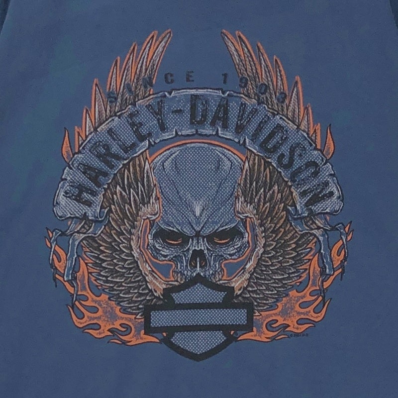 HARLEY-DAVIDSON スカルファイヤー クラシックヴィンテージ プリントT