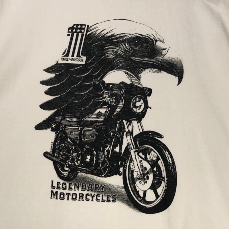 HHARLEY-DAVIDSON イーグル バック無地 プリントTシャツ | Flamingo