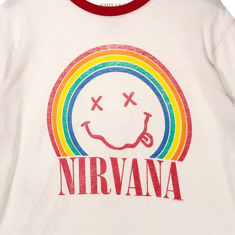 古着 NIRVANA スマイルロゴ リンガーバンドTシャツ | Flamingo Online